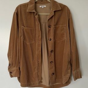 Madewell Corduroy Kentwood Oversized Shirt-Jacket - XS, Earthen Sand